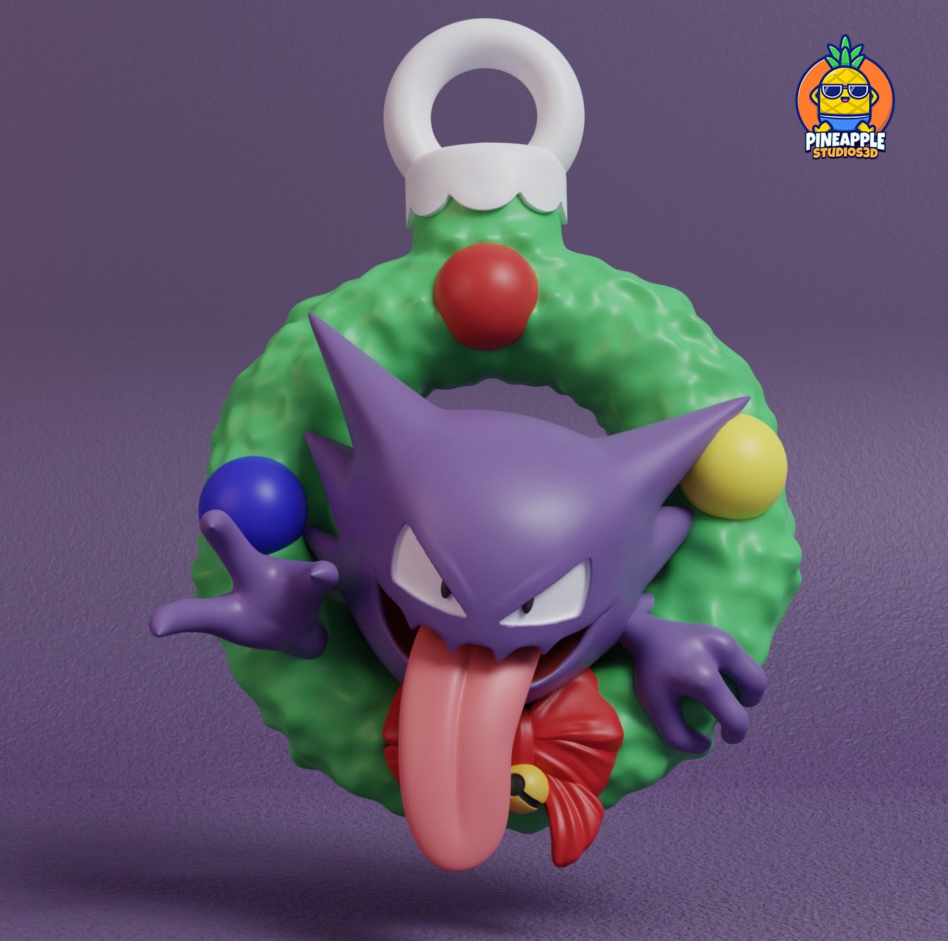 Pokemon - Gastly Haunter and Gengar Christmas Decoration  3D print model_6