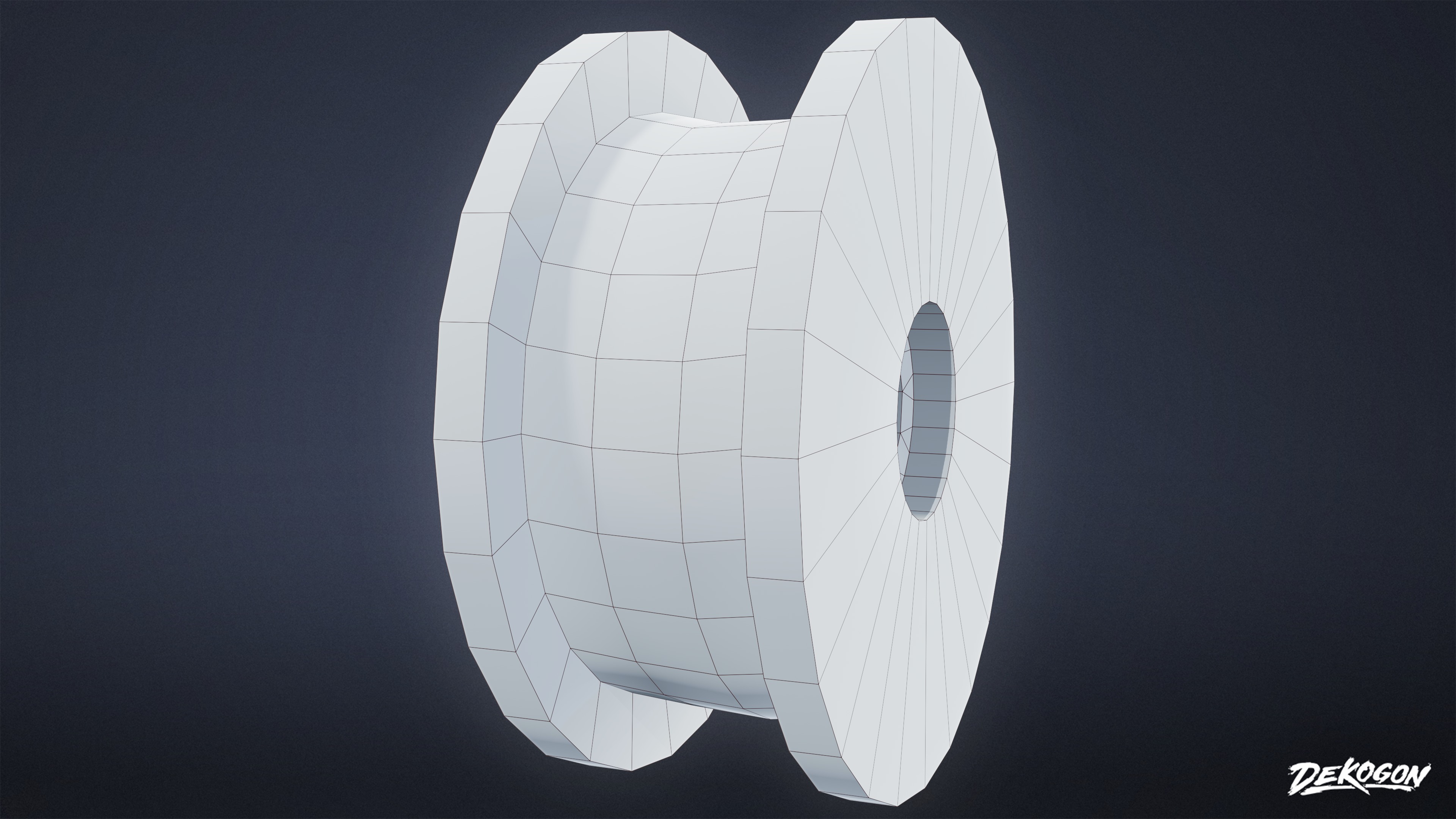 CONSTRUCTION - Plastic Wire Spool 01 - LOW POLY Low-poly 3D model_8