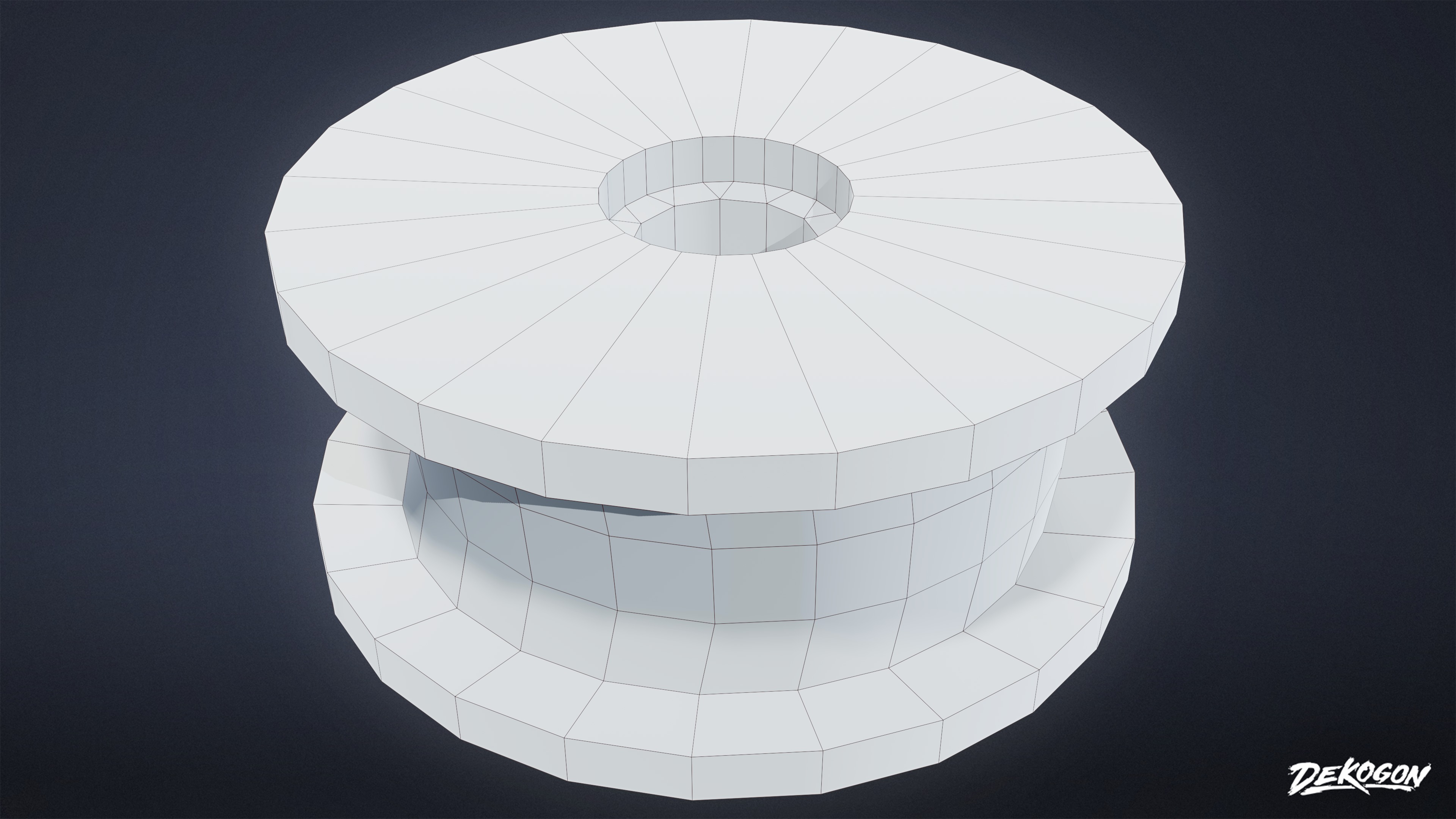 CONSTRUCTION - Plastic Wire Spool 01 - LOW POLY Low-poly 3D model_7