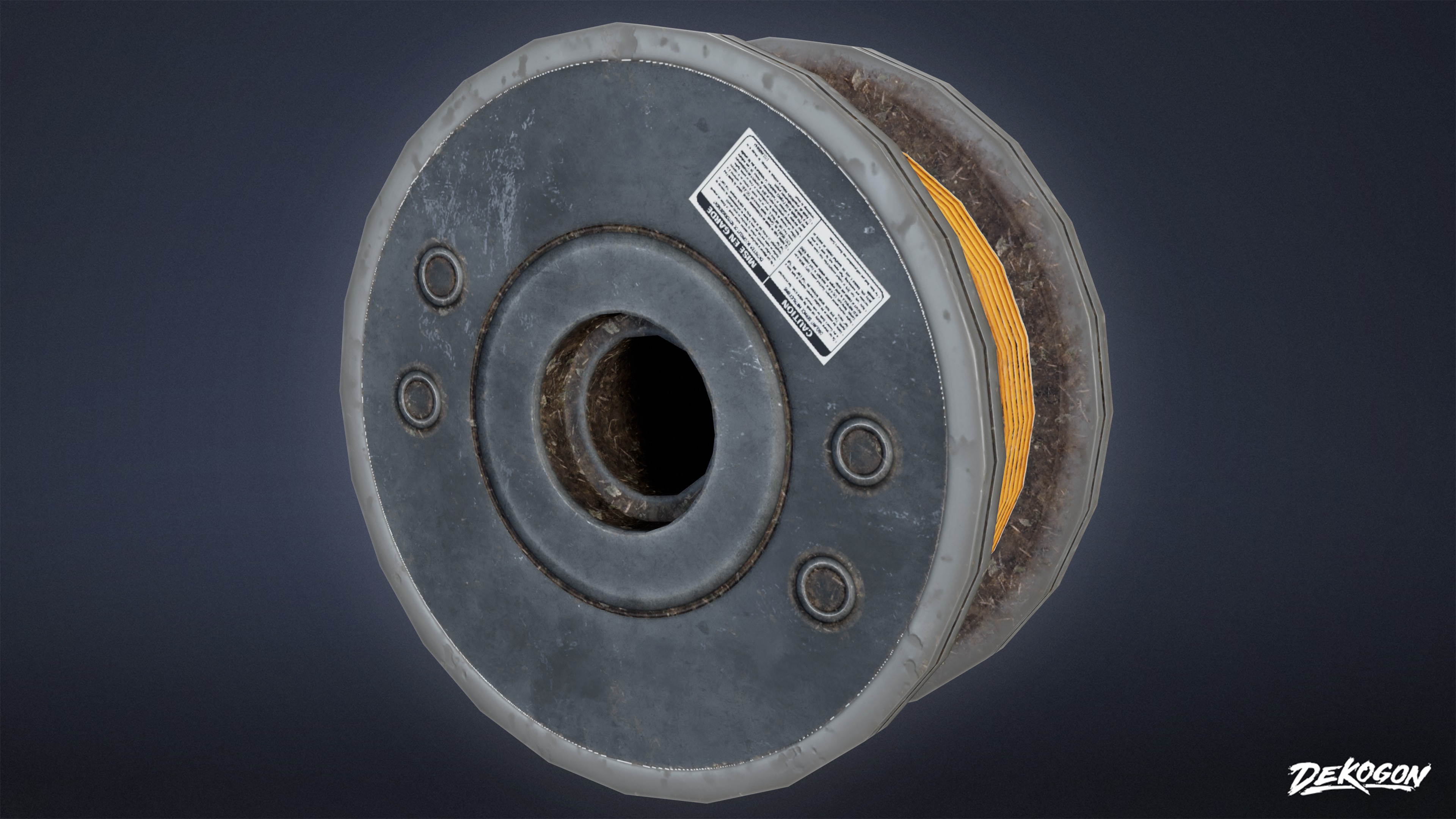 CONSTRUCTION - Plastic Wire Spool 01 - LOW POLY Low-poly 3D model_4