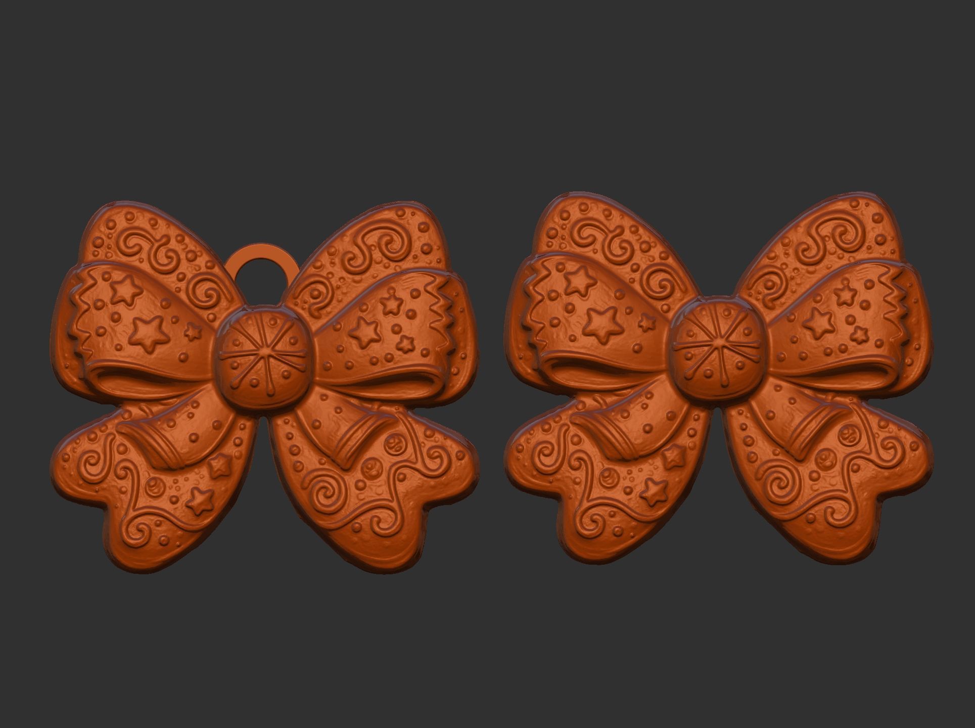 christmas ribbon decor  3D print model_2