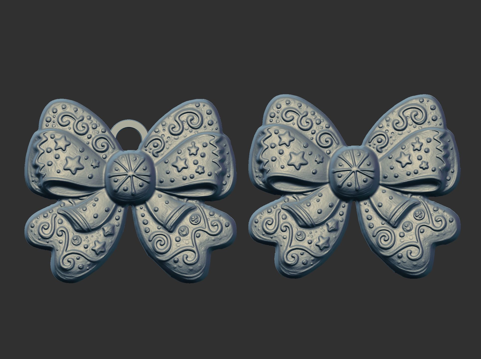 christmas ribbon decor  3D print model_6