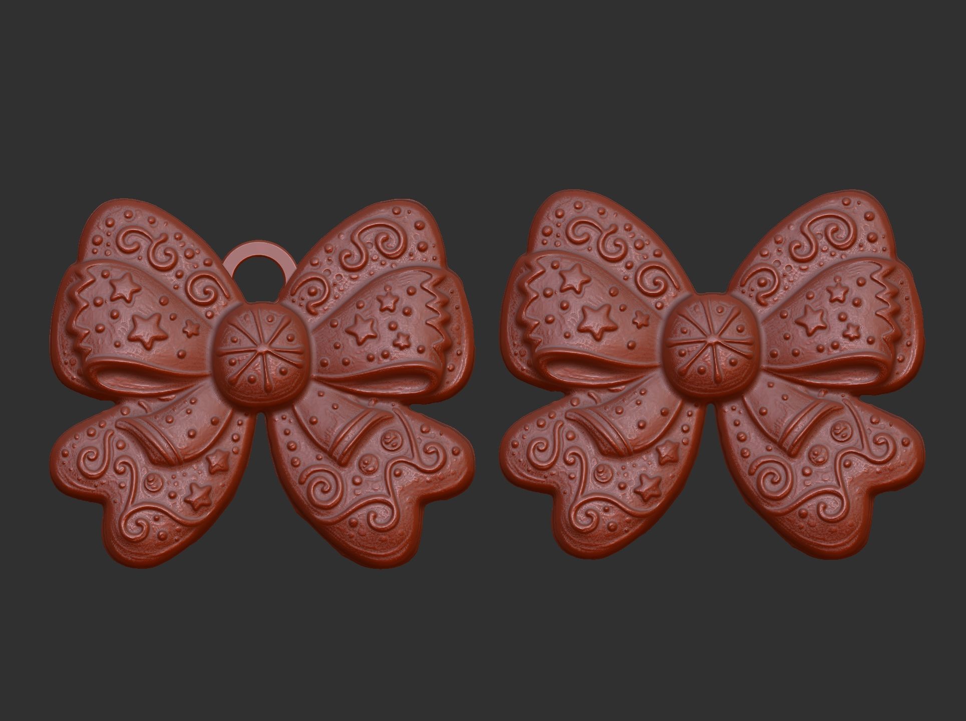 christmas ribbon decor  3D print model_4