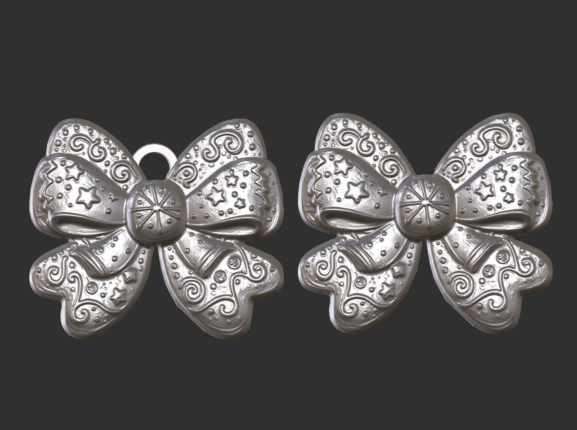 christmas ribbon decor  3D print model_8