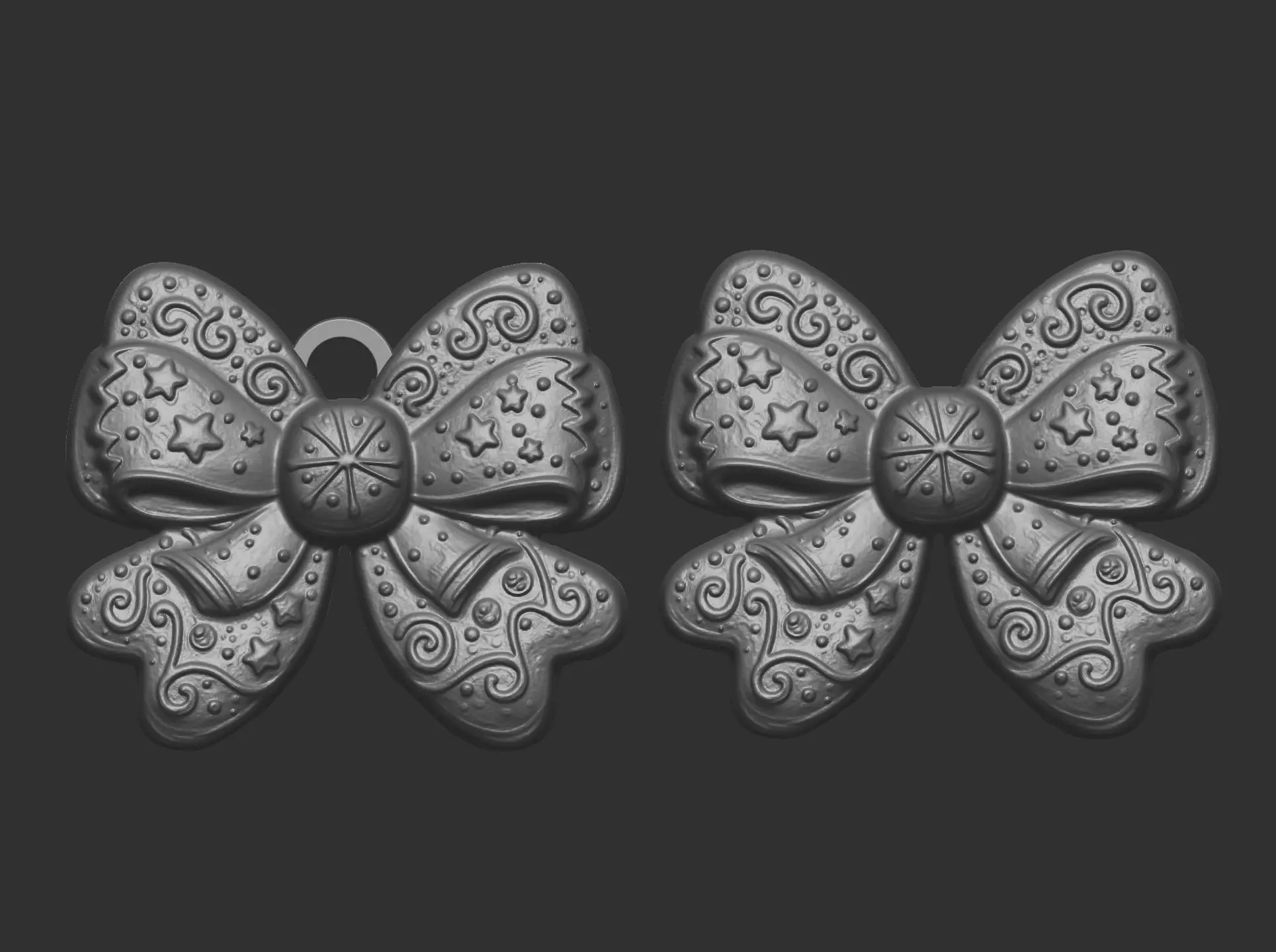 christmas ribbon decor  3D print model_0