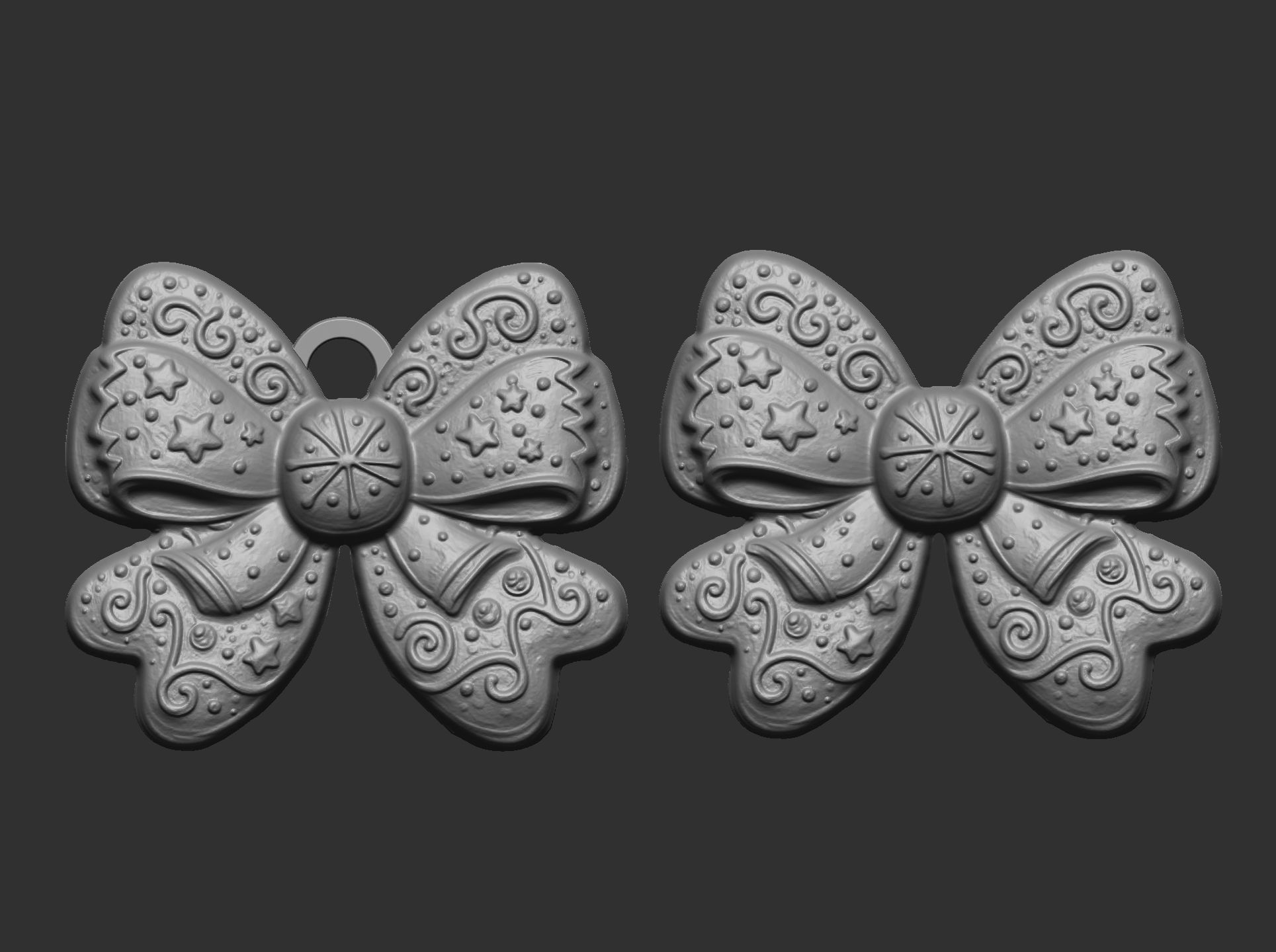 christmas ribbon decor  3D print model_5