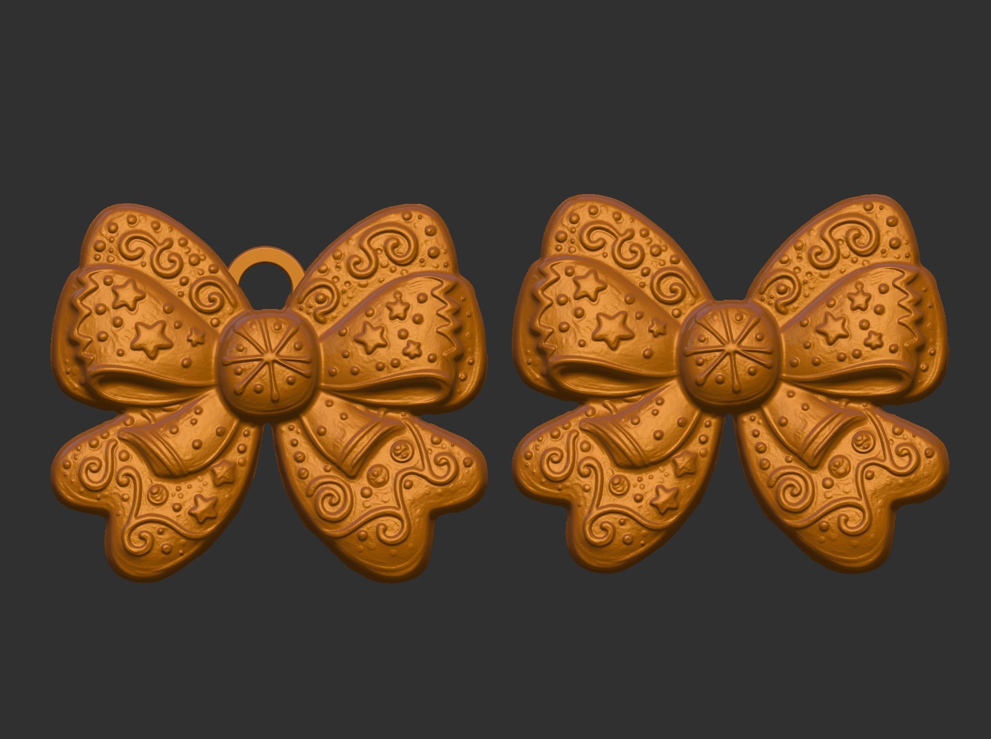 christmas ribbon decor  3D print model_7