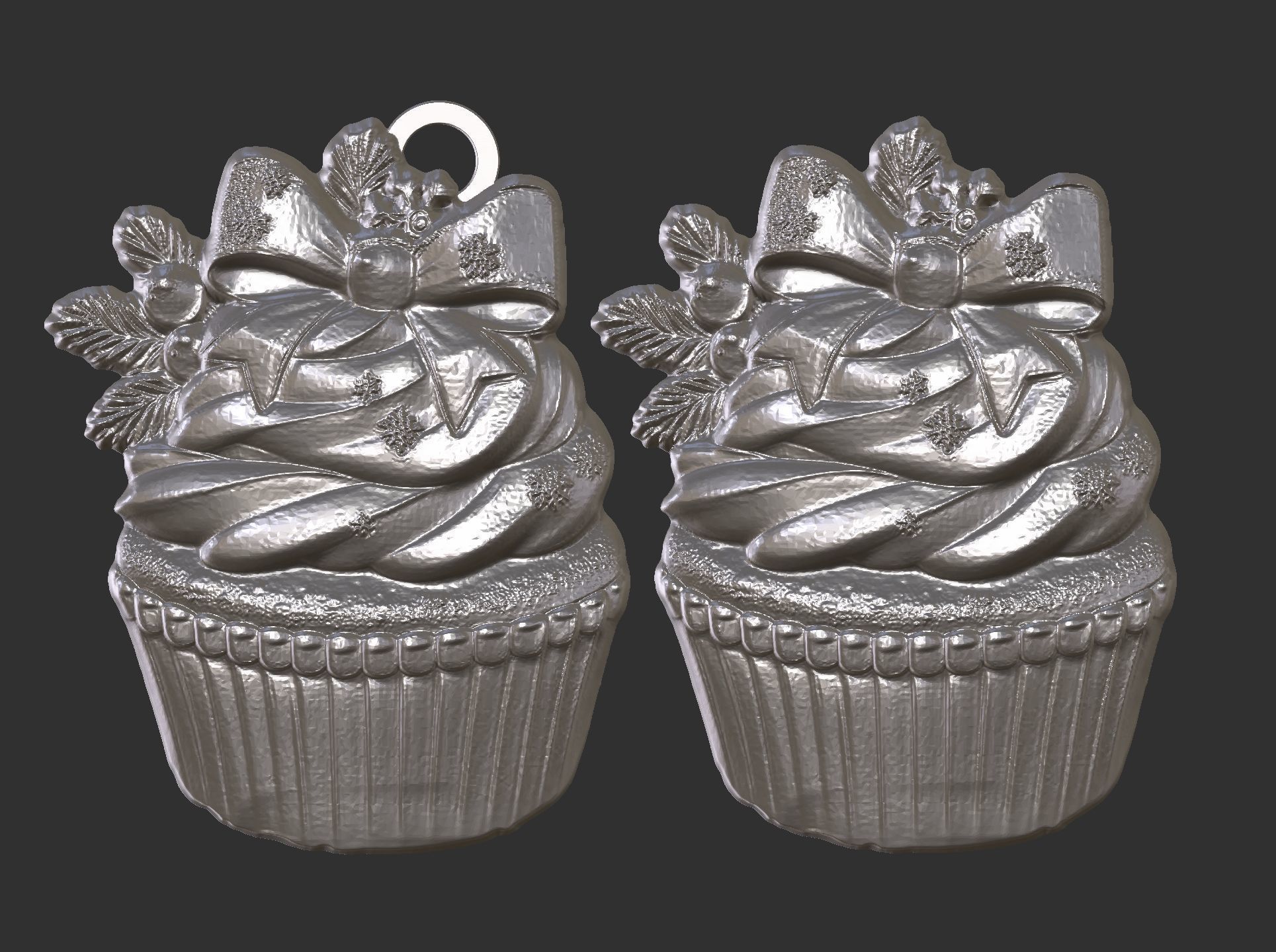 christmas cupcake decor  3D print model_5