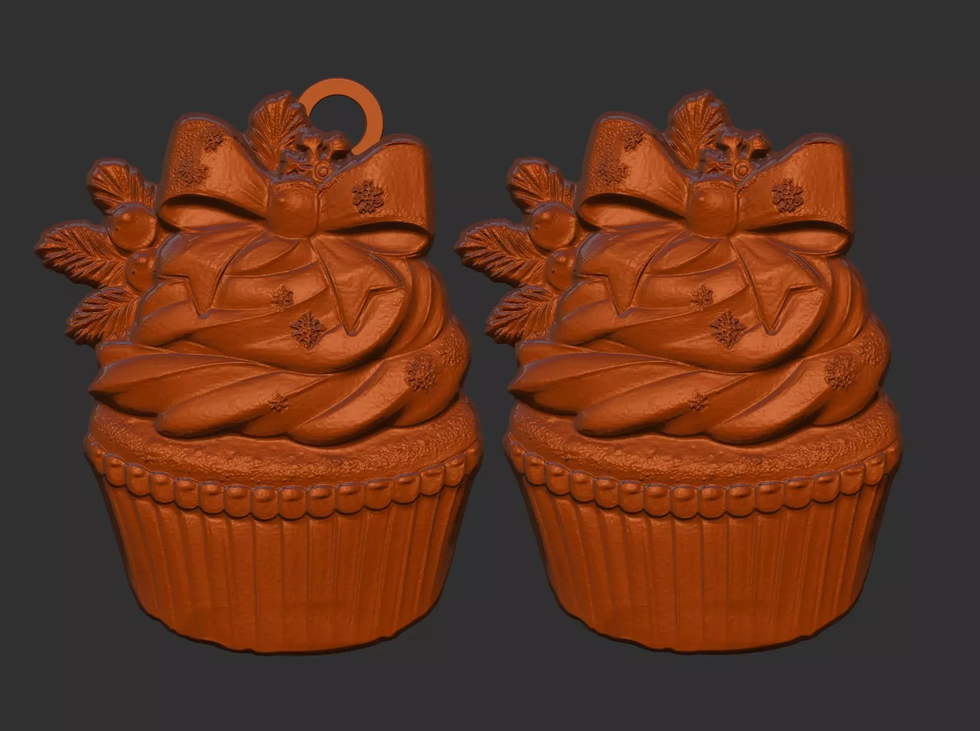 christmas cupcake decor  3D print model_0