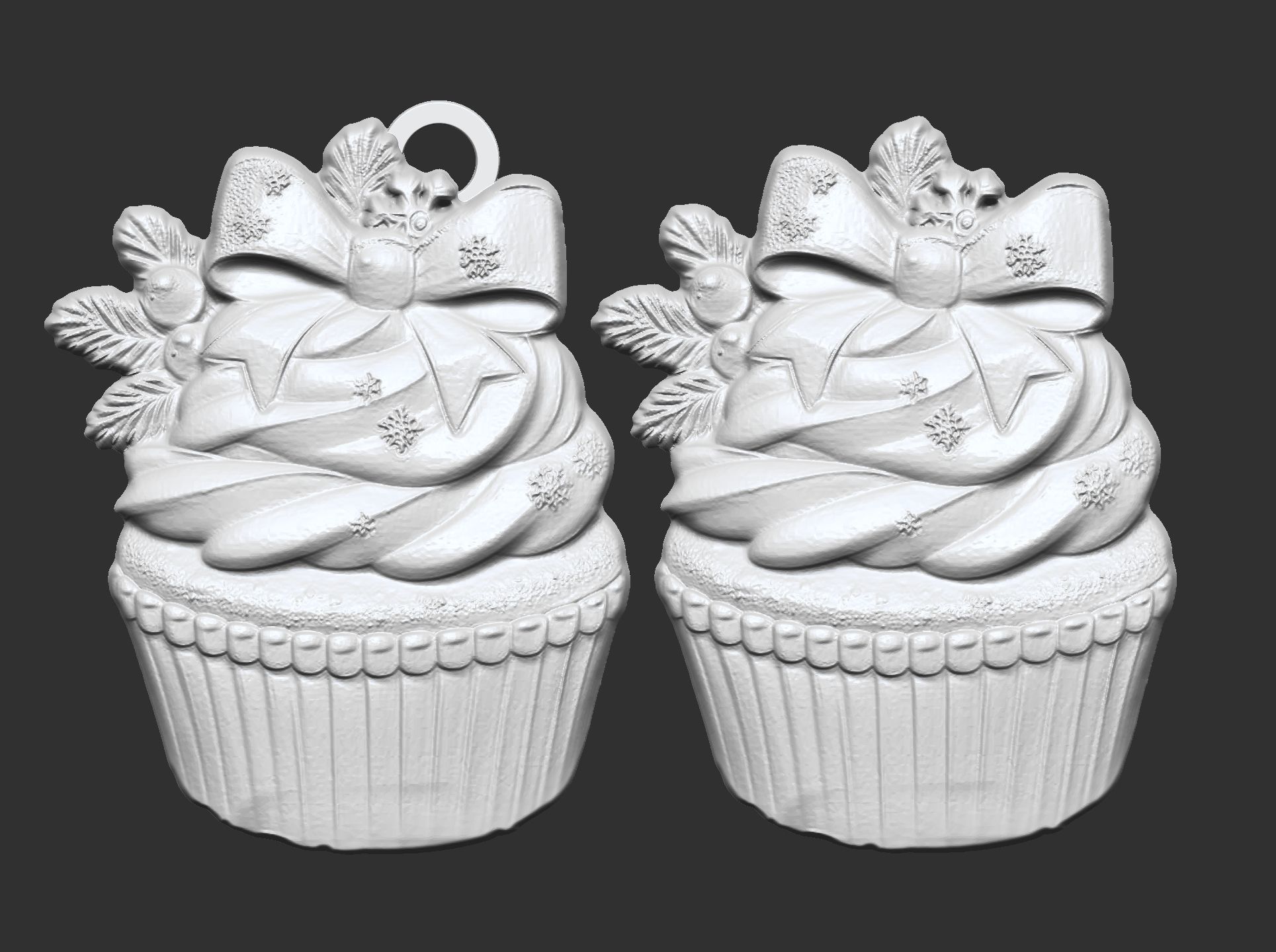 christmas cupcake decor  3D print model_1