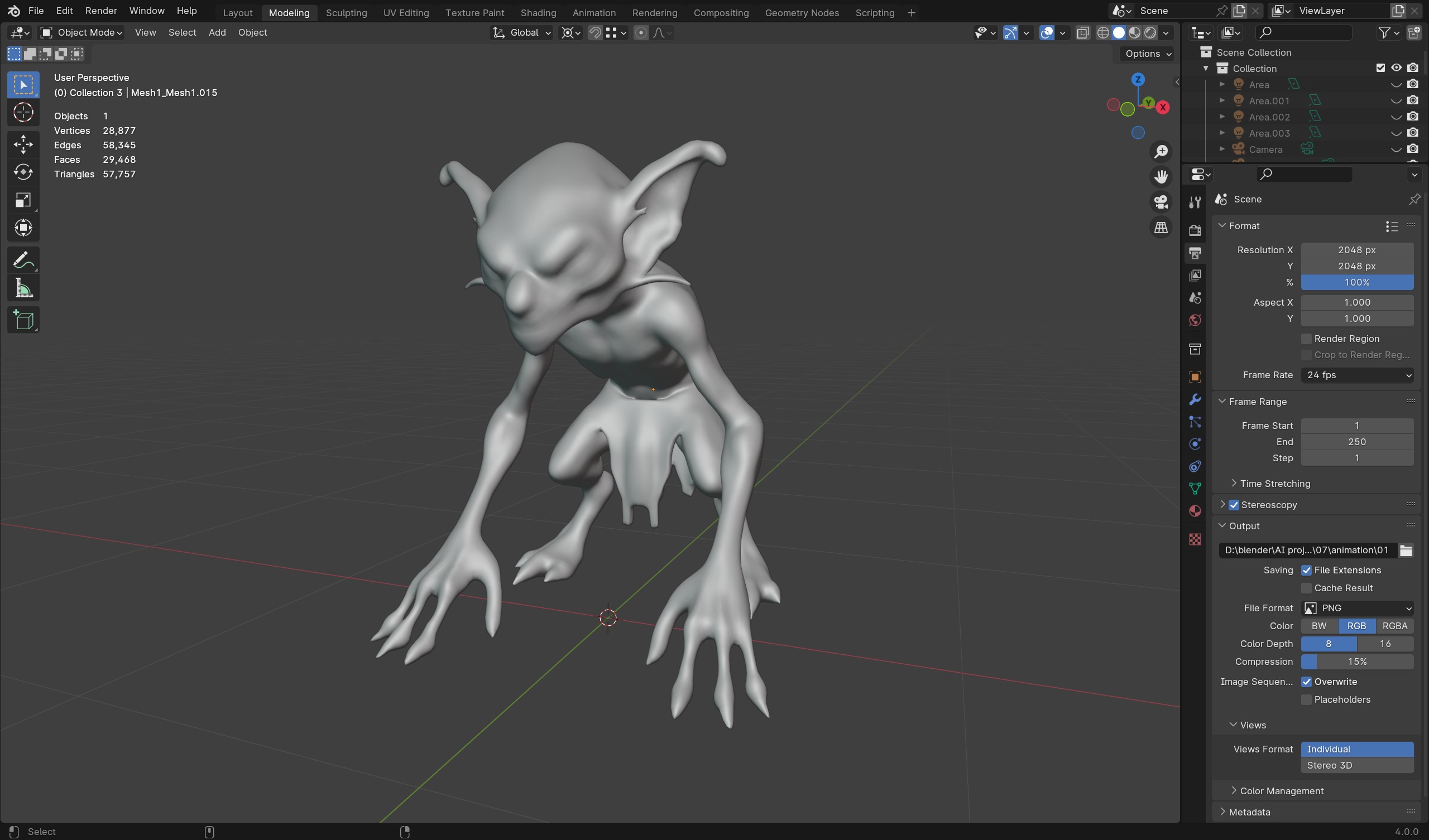 Shadow Goblin - Game-Ready 3D Model Low-poly 3D model_6