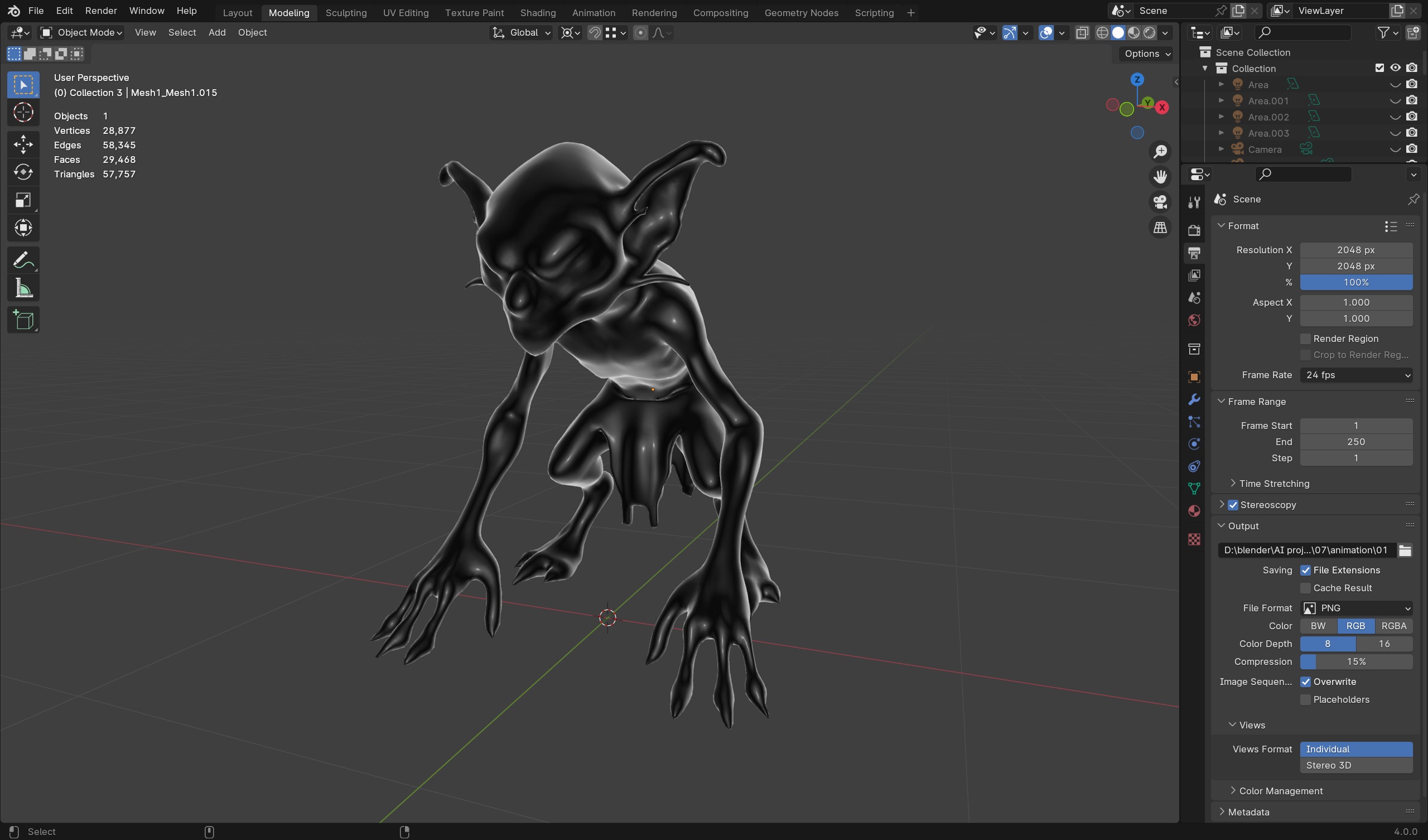 Shadow Goblin - Game-Ready 3D Model Low-poly 3D model_9