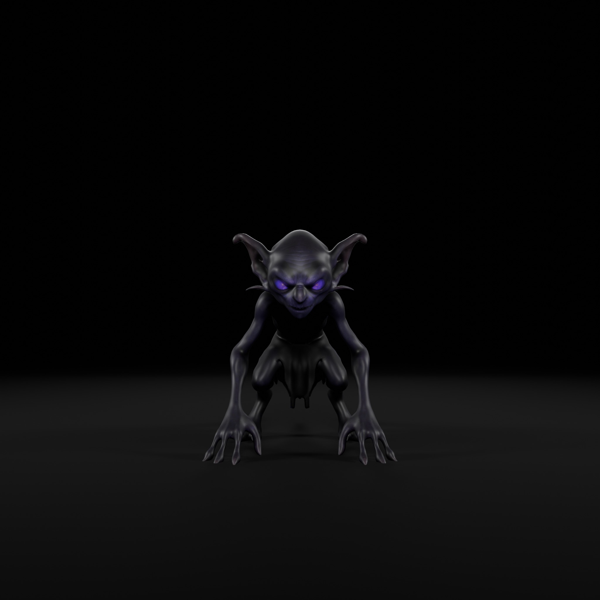 Shadow Goblin - Game-Ready 3D Model Low-poly 3D model_1