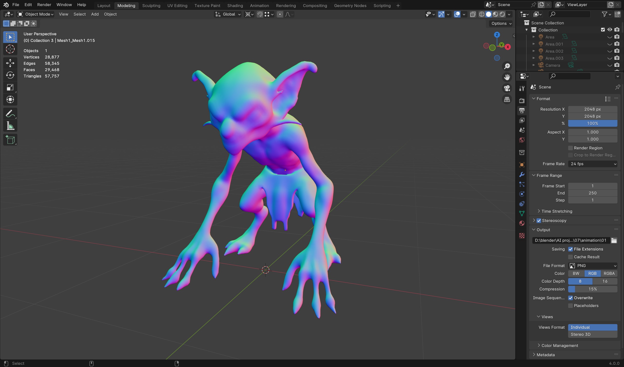 Shadow Goblin - Game-Ready 3D Model Low-poly 3D model_8