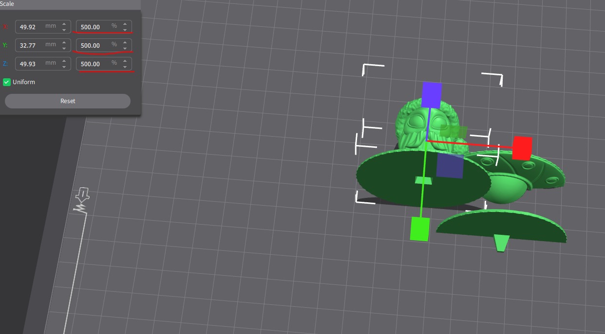 Alien Santa - STL printing Keychain 3D print model_3