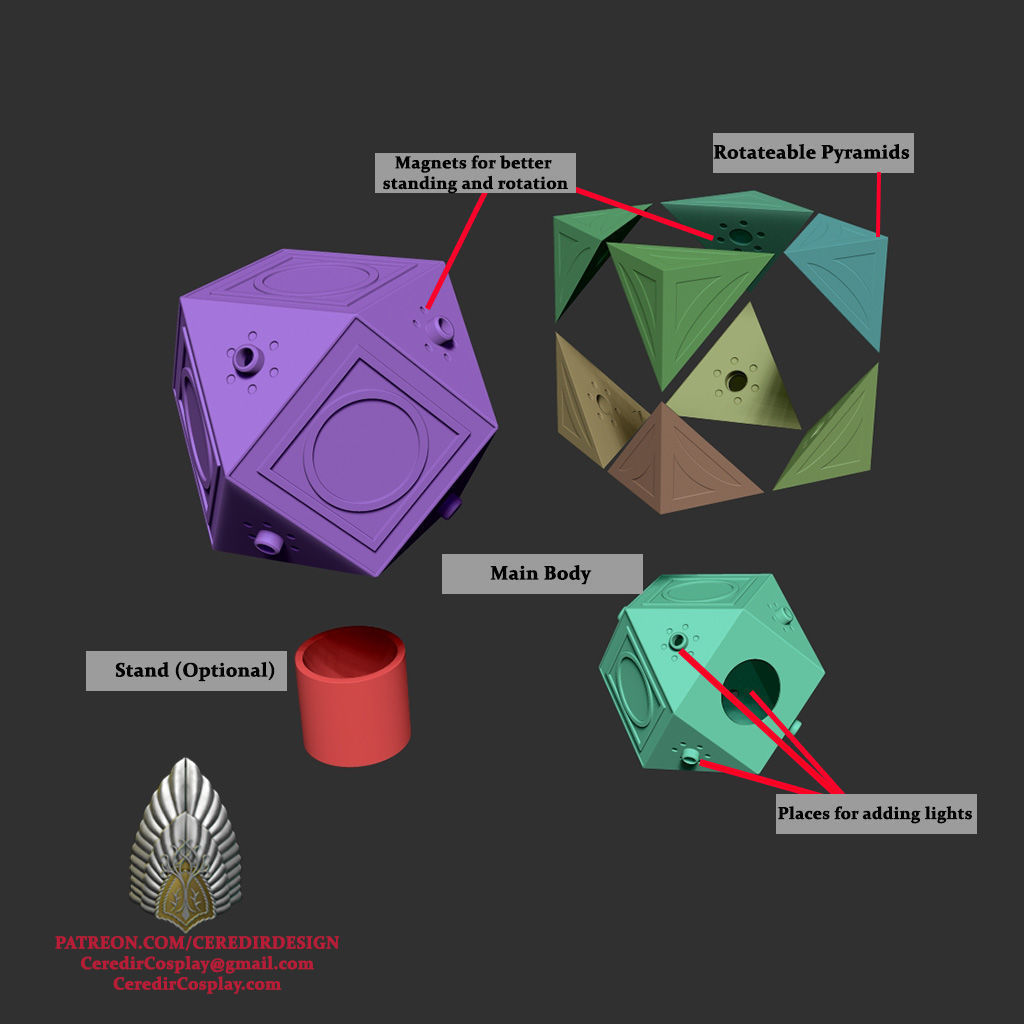 Star Wars Jedi Holocron 3D DIGITAL DOWNLOAD 3D print model_2