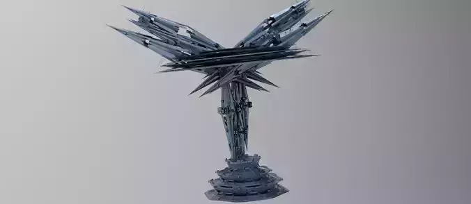 Whale Deep sea Metal structure 3  3D model