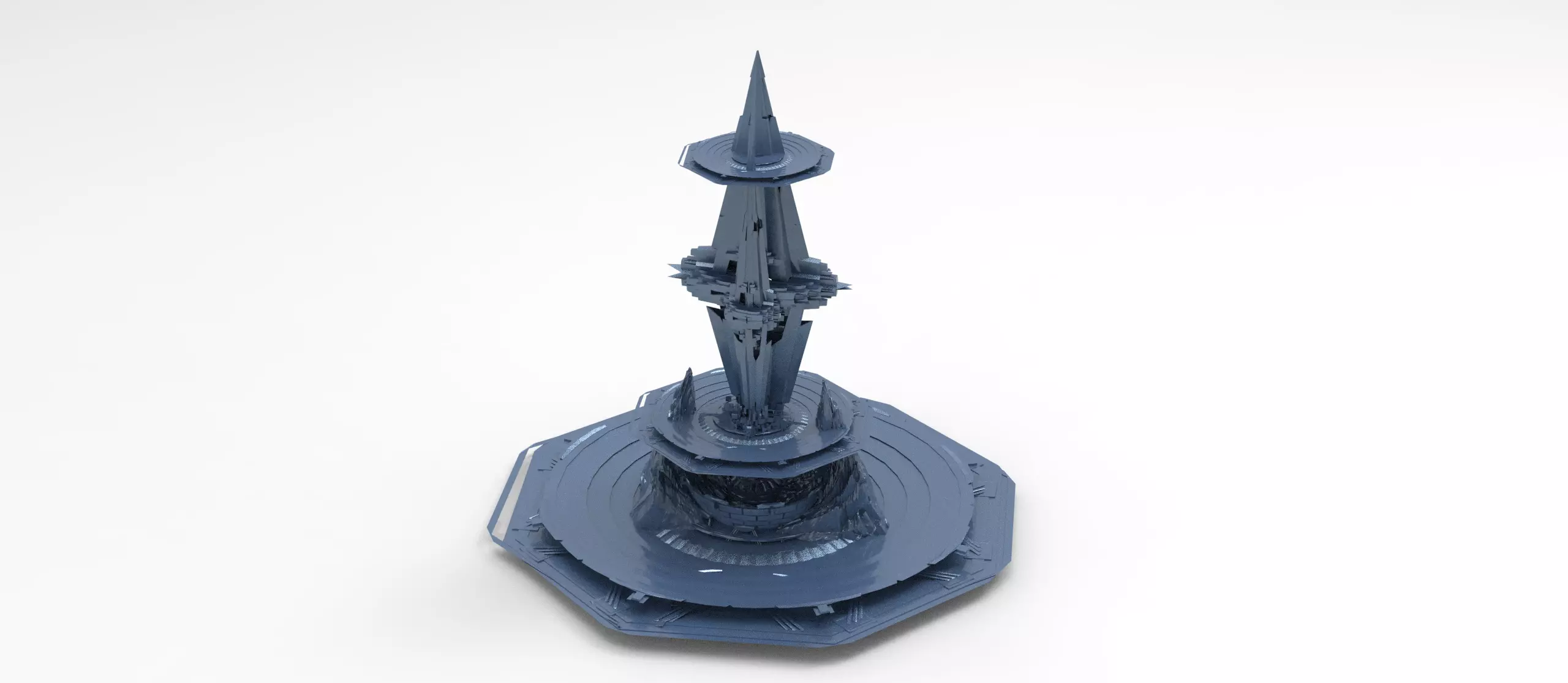 Dark Cyberpunk Ocean rig 3  3D model_0