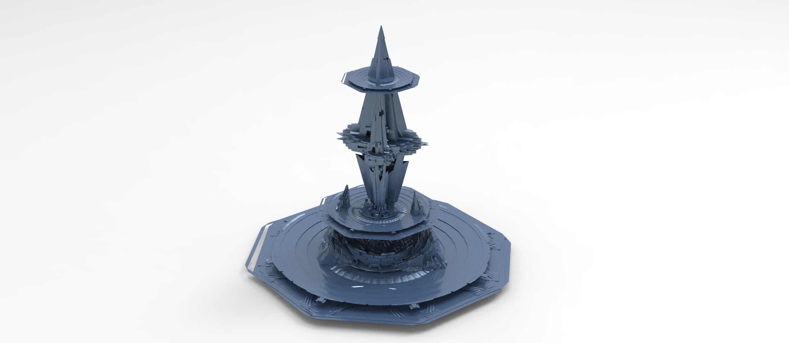 Dark Cyberpunk Ocean rig 3  3D model_1