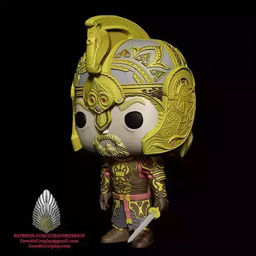 Theoden Funko Pop lord of the rings 3D DIGITAL DOWNLOAD 3D print model