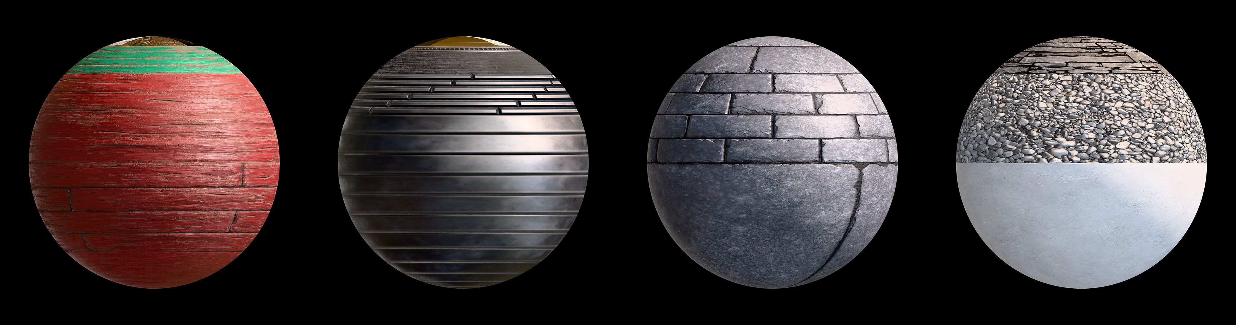 Modular Japanese Temple Kit Low-poly 3D model_21