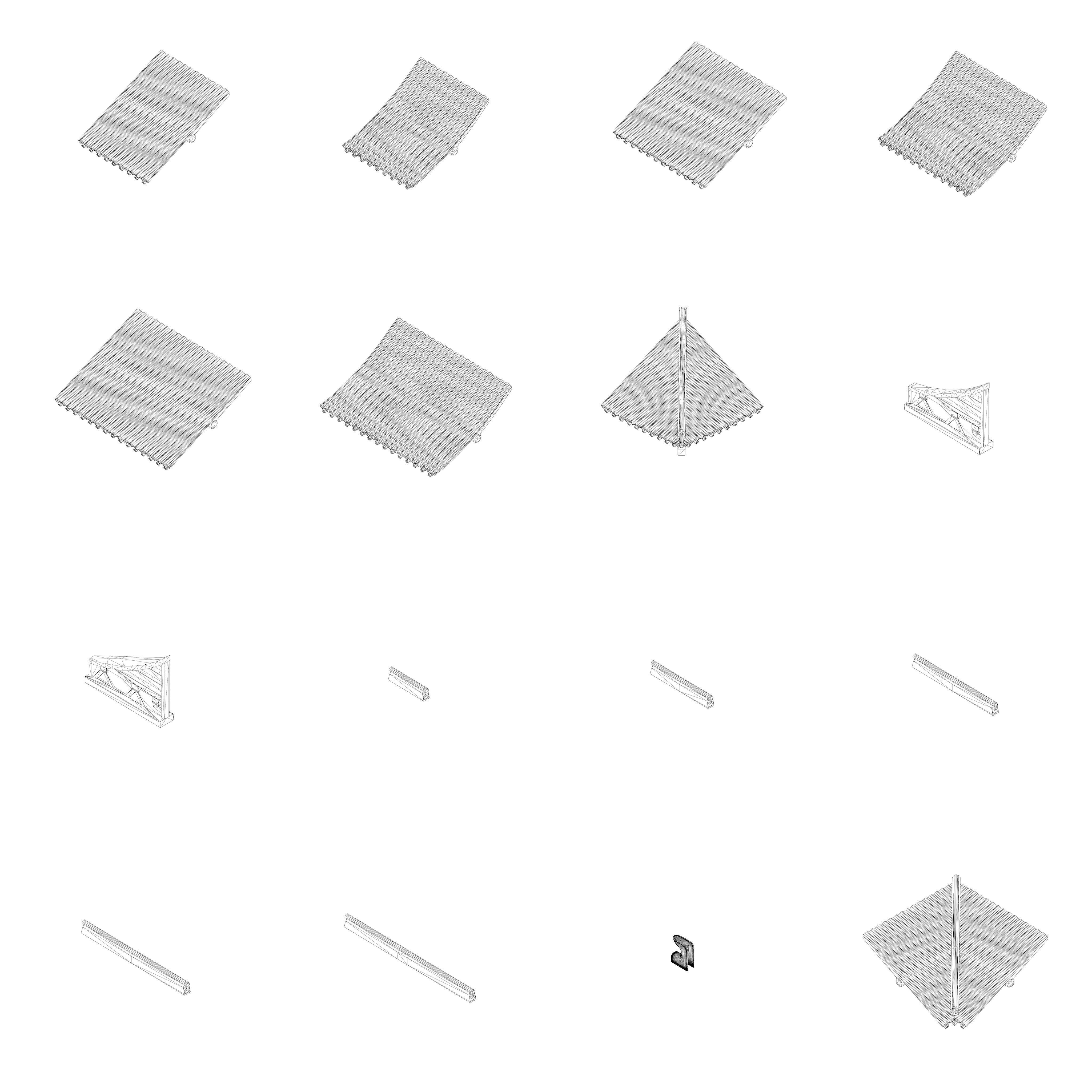 Modular Japanese Temple Kit Low-poly 3D model_39