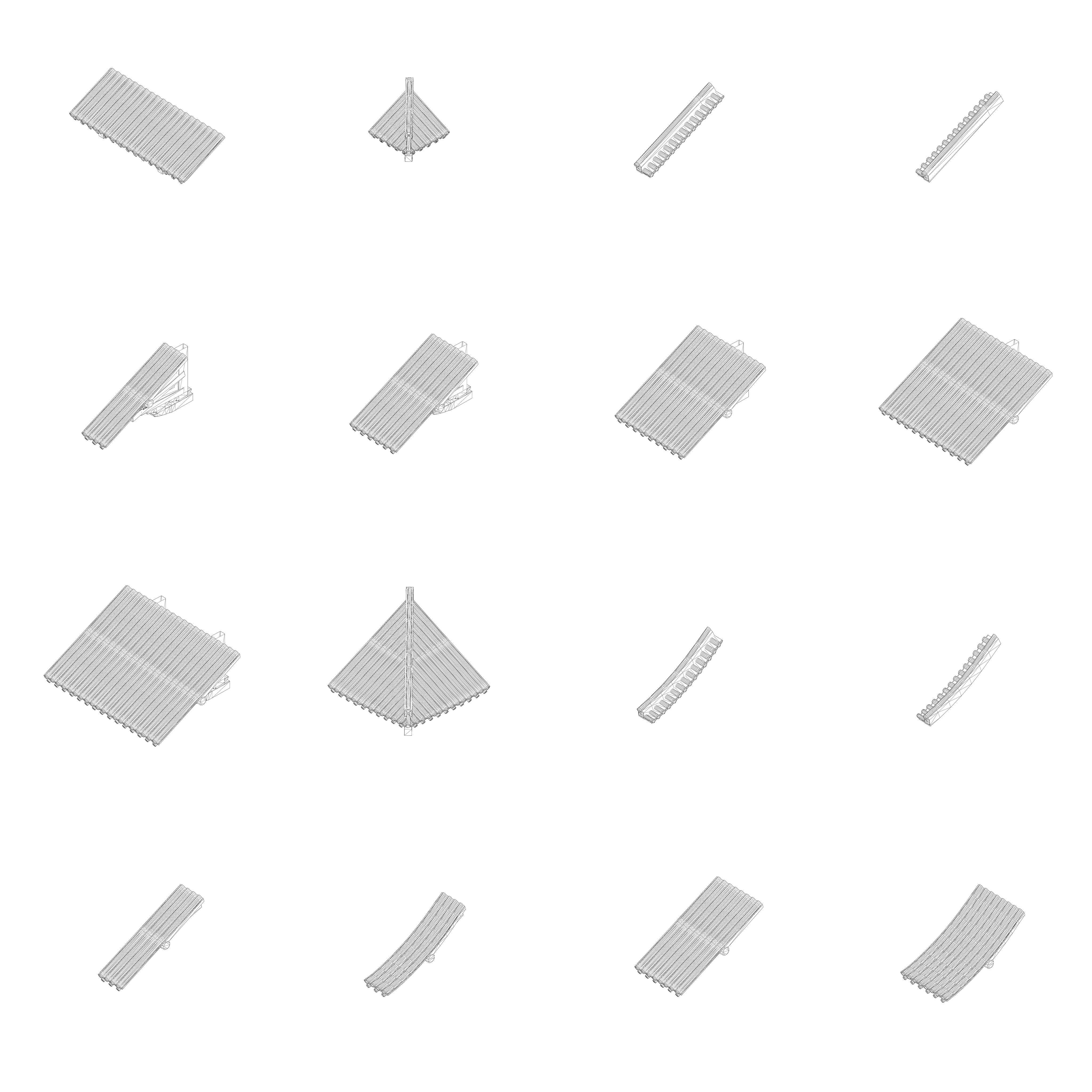 Modular Japanese Temple Kit Low-poly 3D model_38