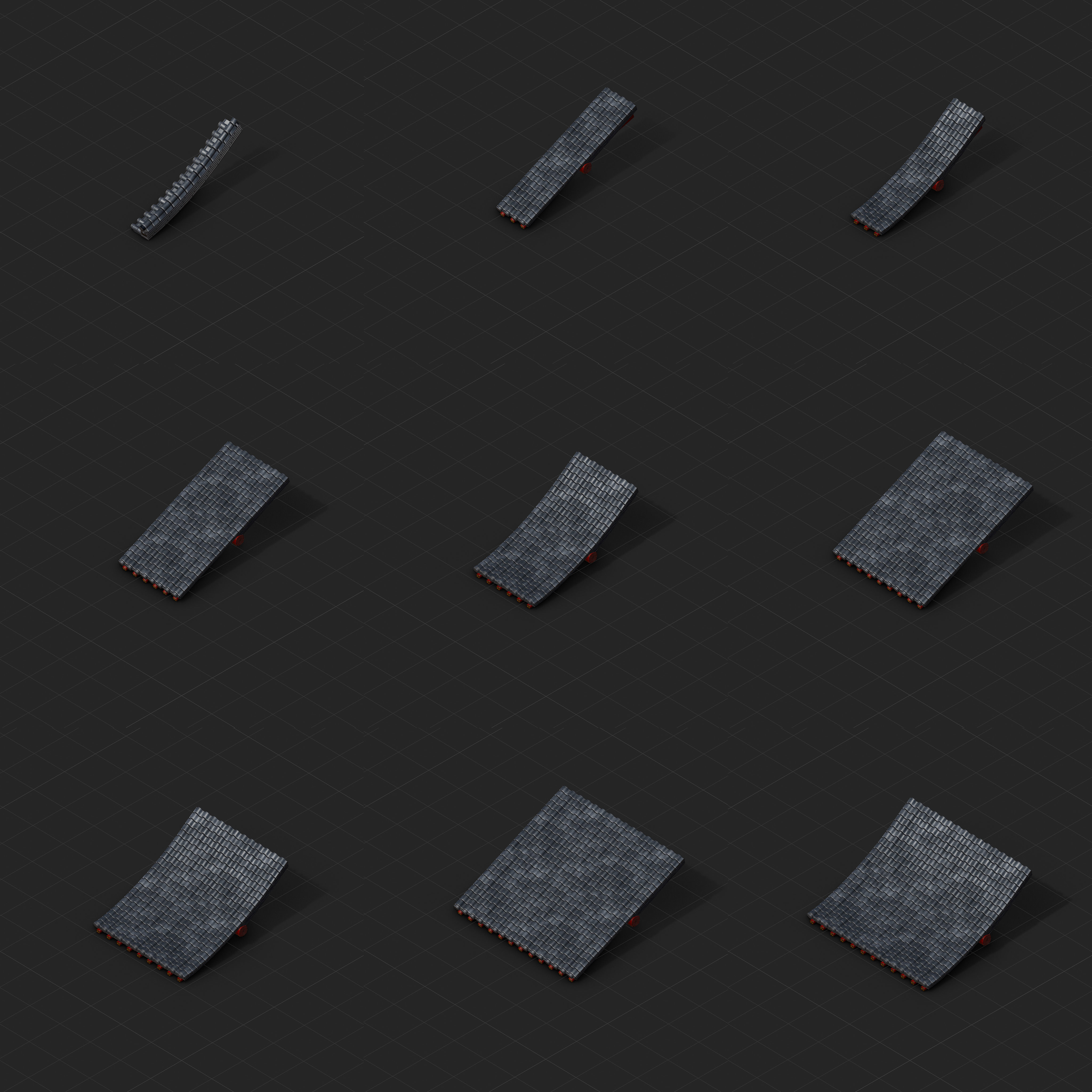 Modular Japanese Temple Kit Low-poly 3D model_31