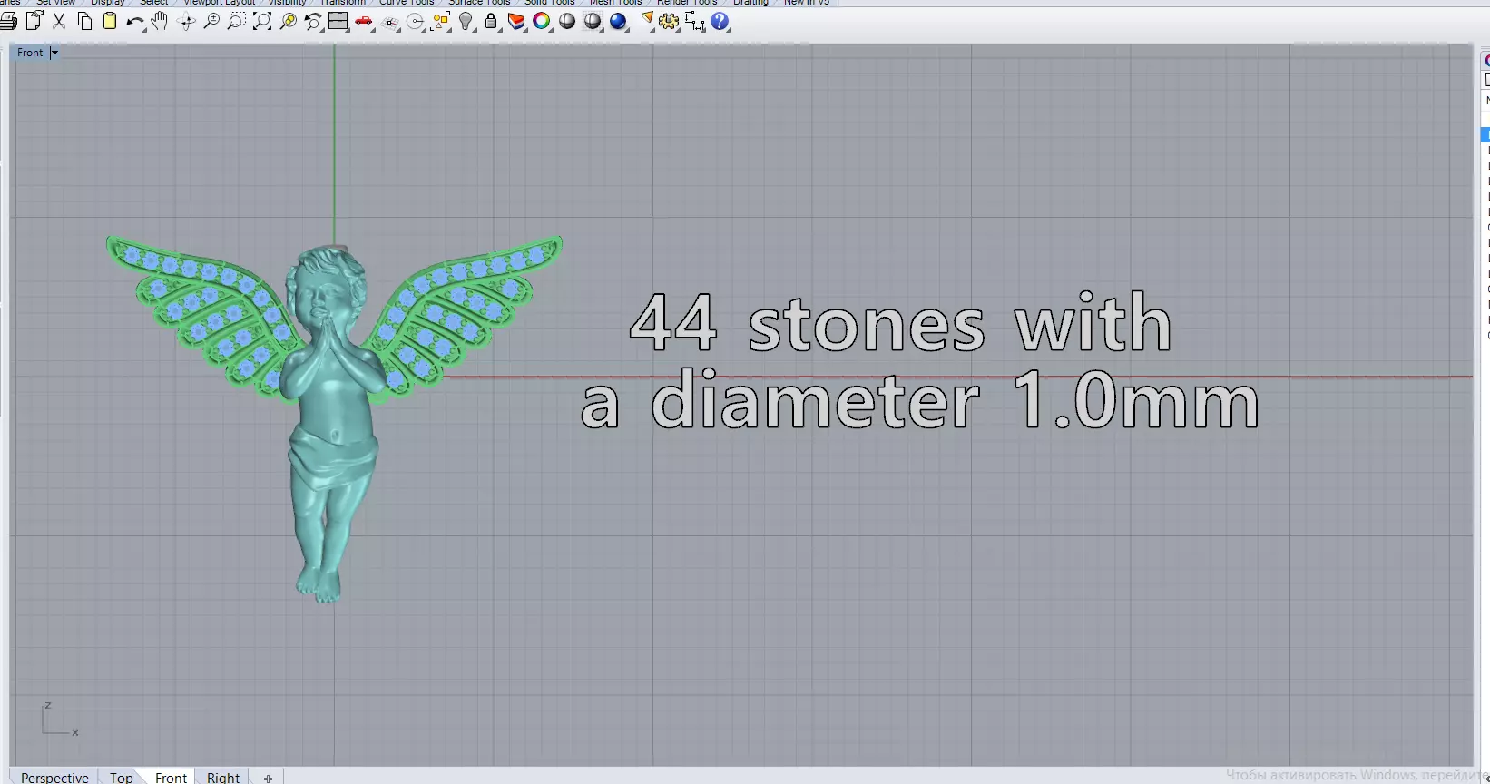 very beautiful angel pendant 3D print model