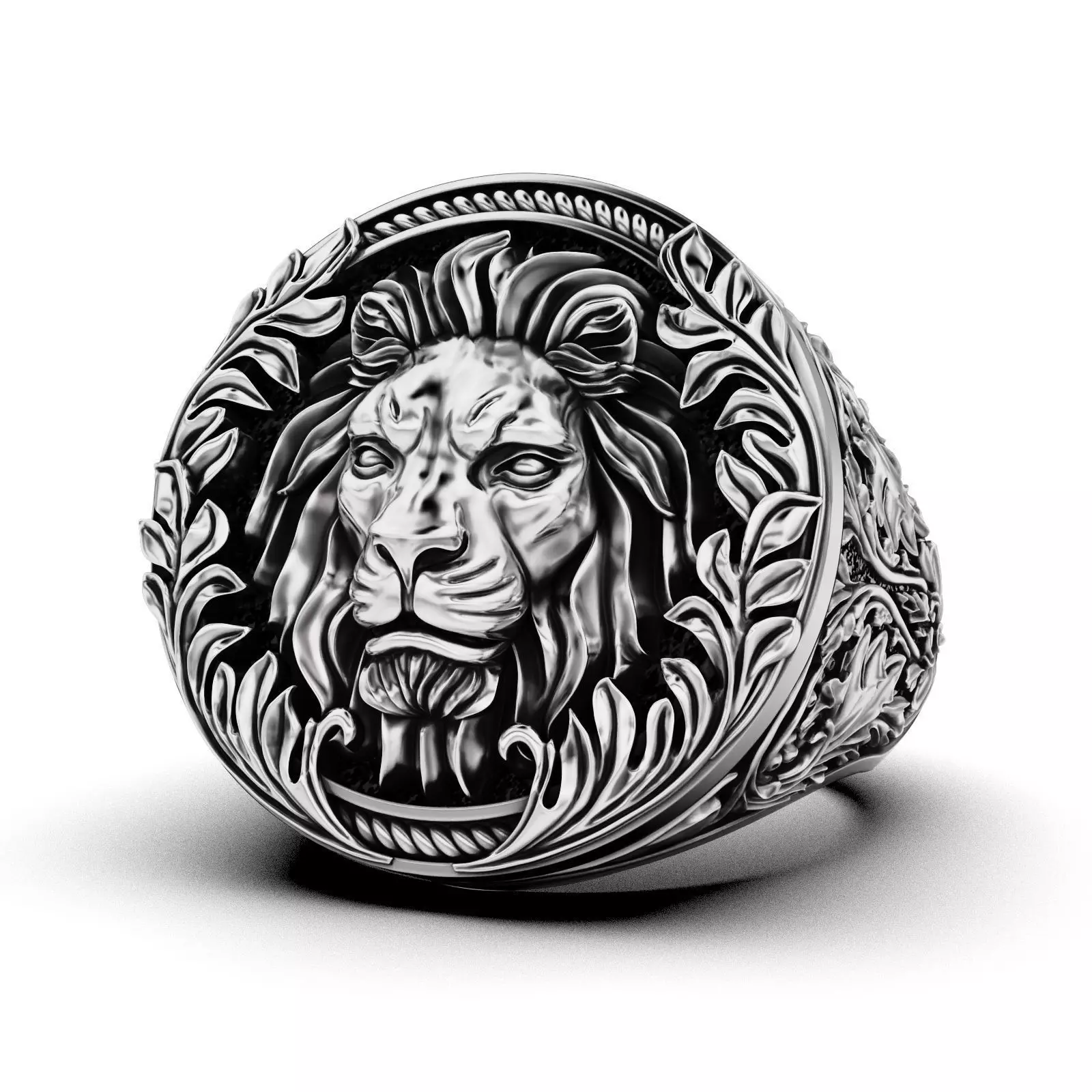 Royal Lion ring V2 3D print model