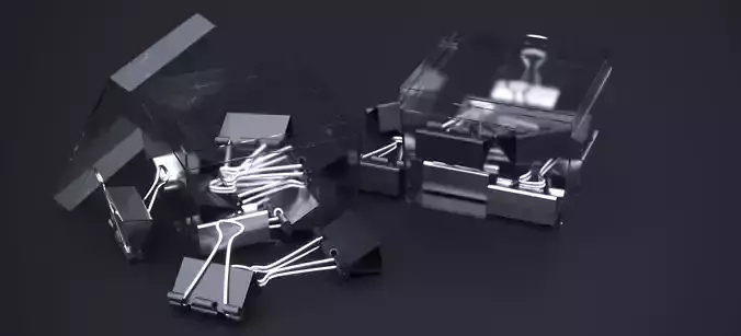 BINDER CLIPS AND STORAGE BOX 2024