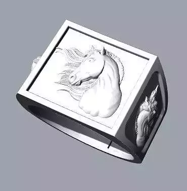 Anel Cavalo Quadrado