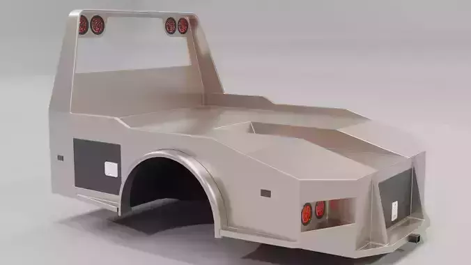 FLATBED CUSTOM TRAILER  3D model