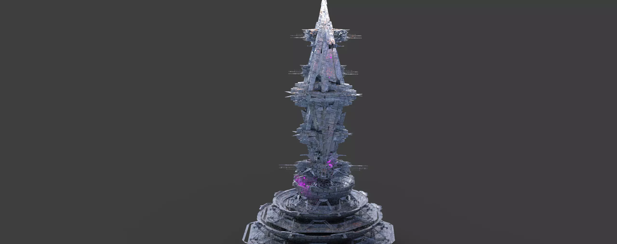 Deep Sea Sci fi whale Rig  tower 7  3D model_0