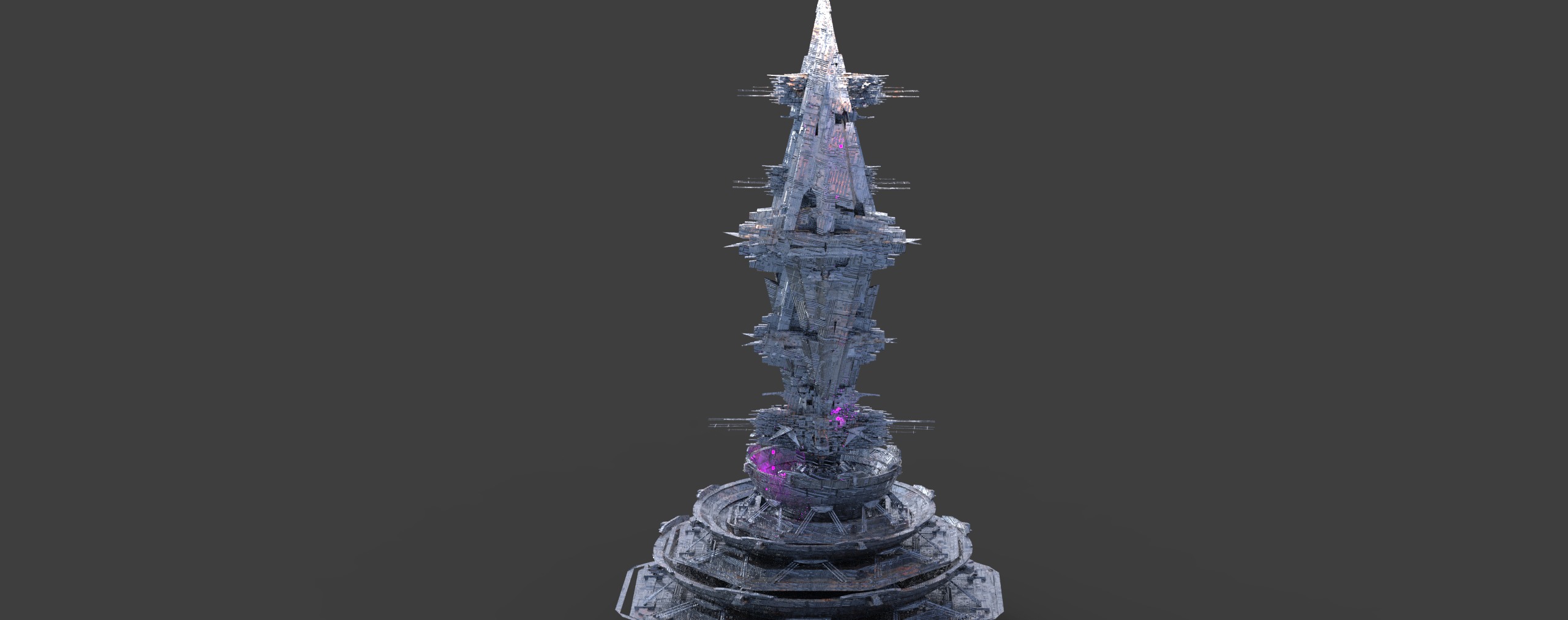 Deep Sea Sci fi whale Rig  tower 7  3D model_1