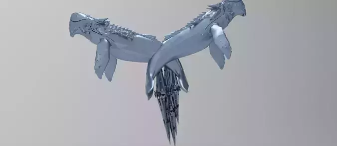 Deep Sea Sci fi whale Rig structure exterior fountain