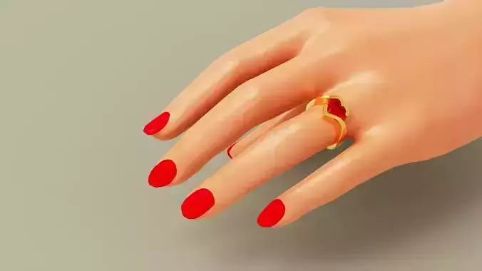 Heart shape diamond tension style engagement ring 