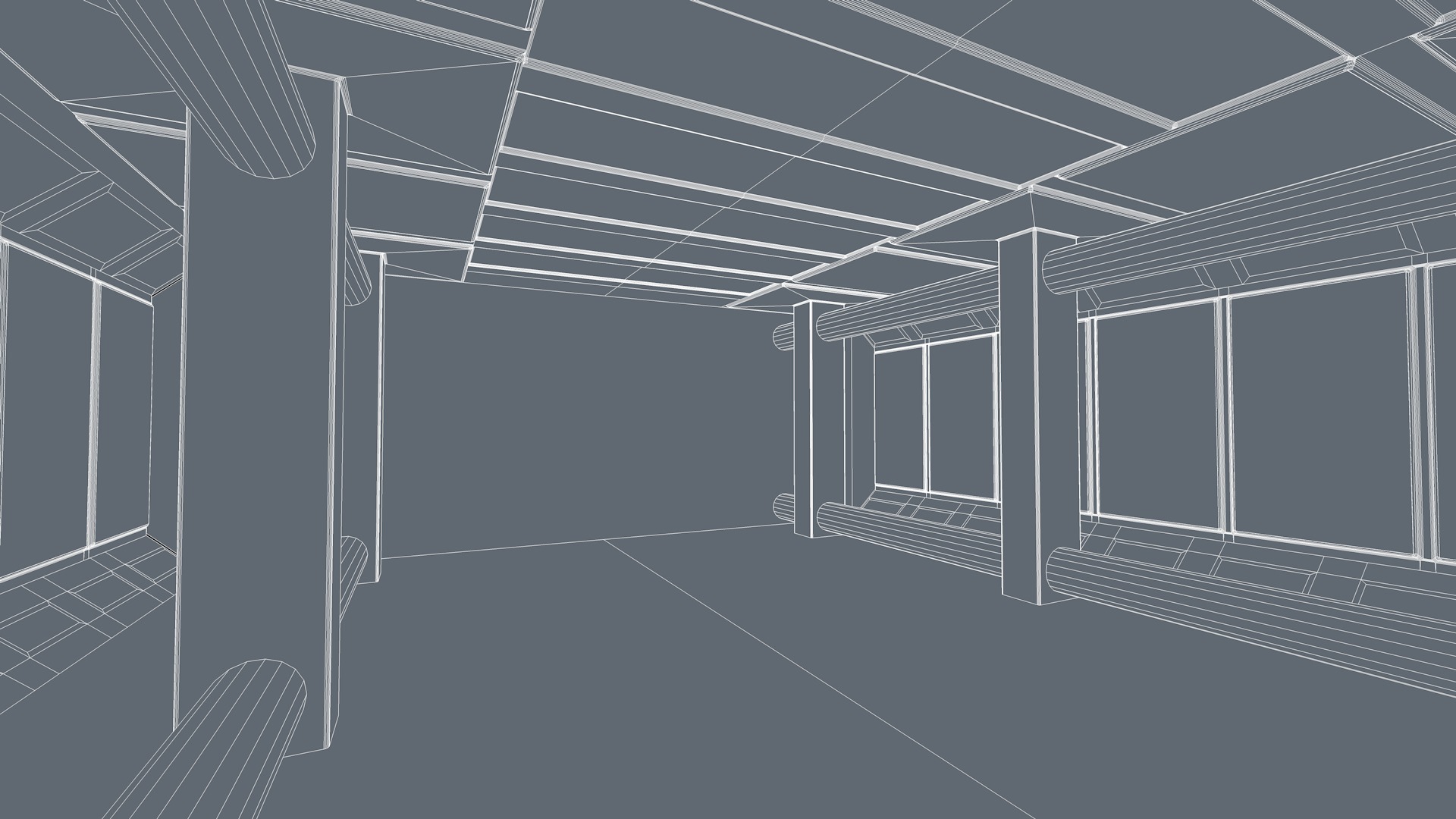 Sci Fi Room Low-poly 3D model_8