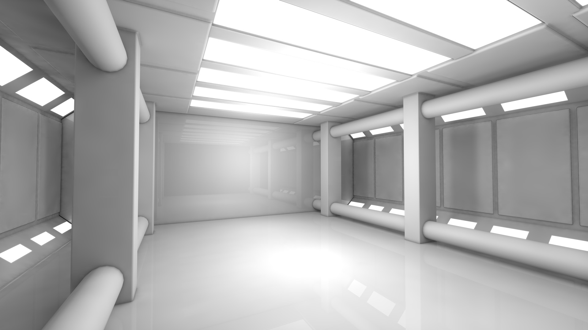 Sci Fi Room Low-poly 3D model_3