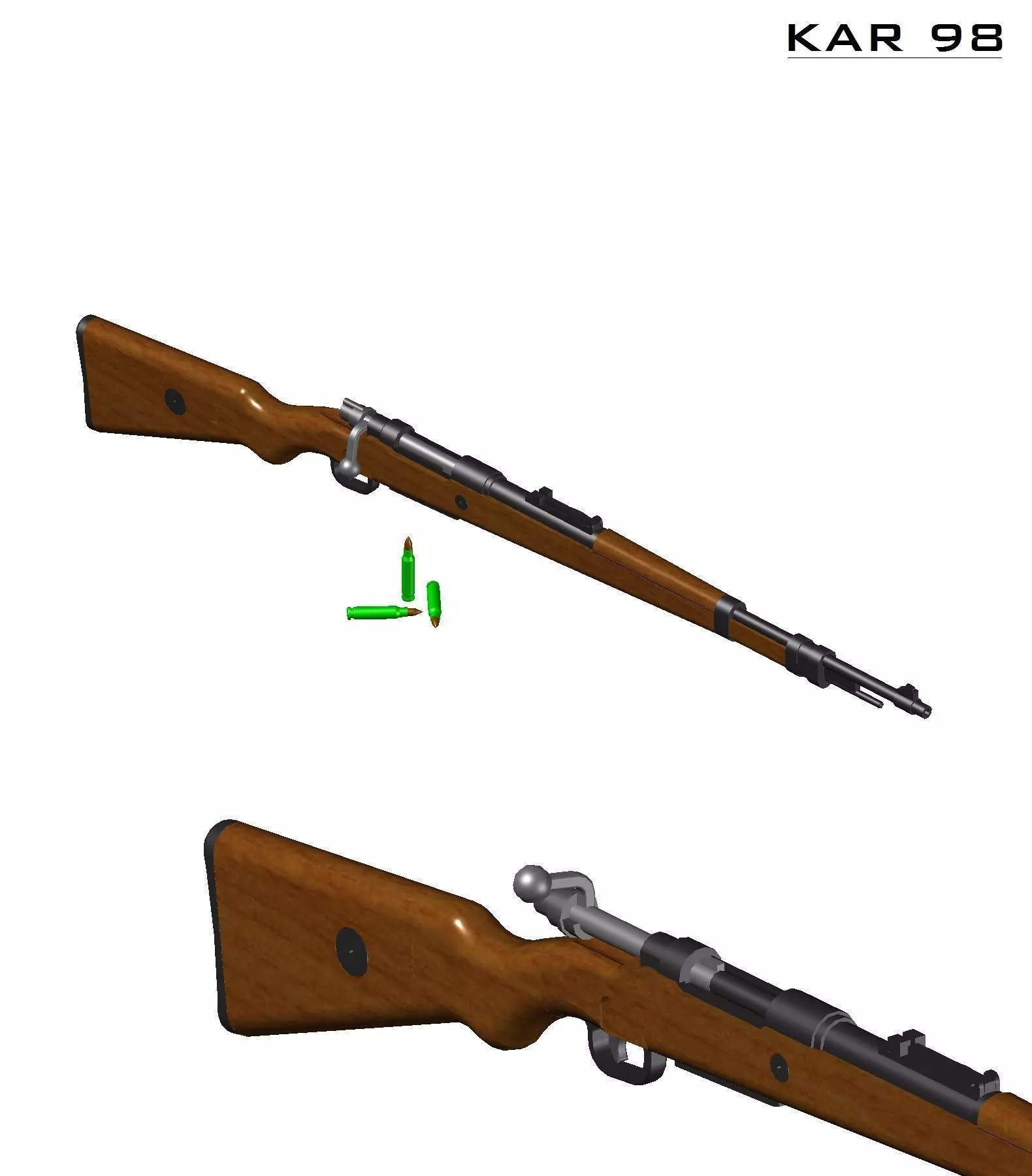 KAR 98 Mauser decor and tabletop 3D print model_0