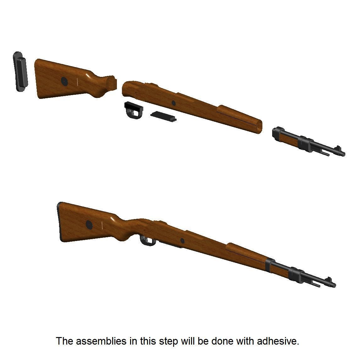 KAR 98 Mauser decor and tabletop 3D print model_2