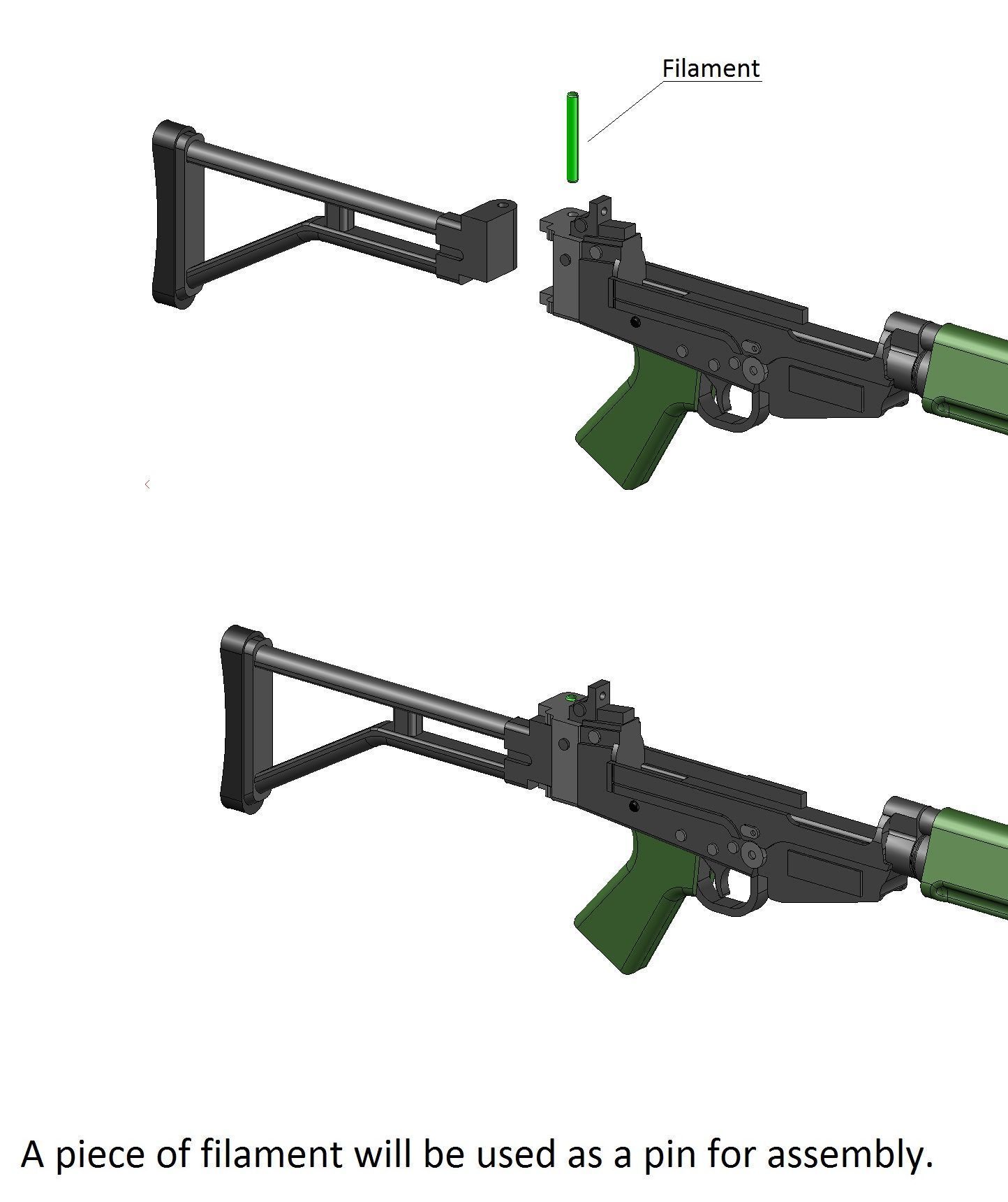 FN FAL PARA MINIATURE AND TABLETOP 3D print model_5