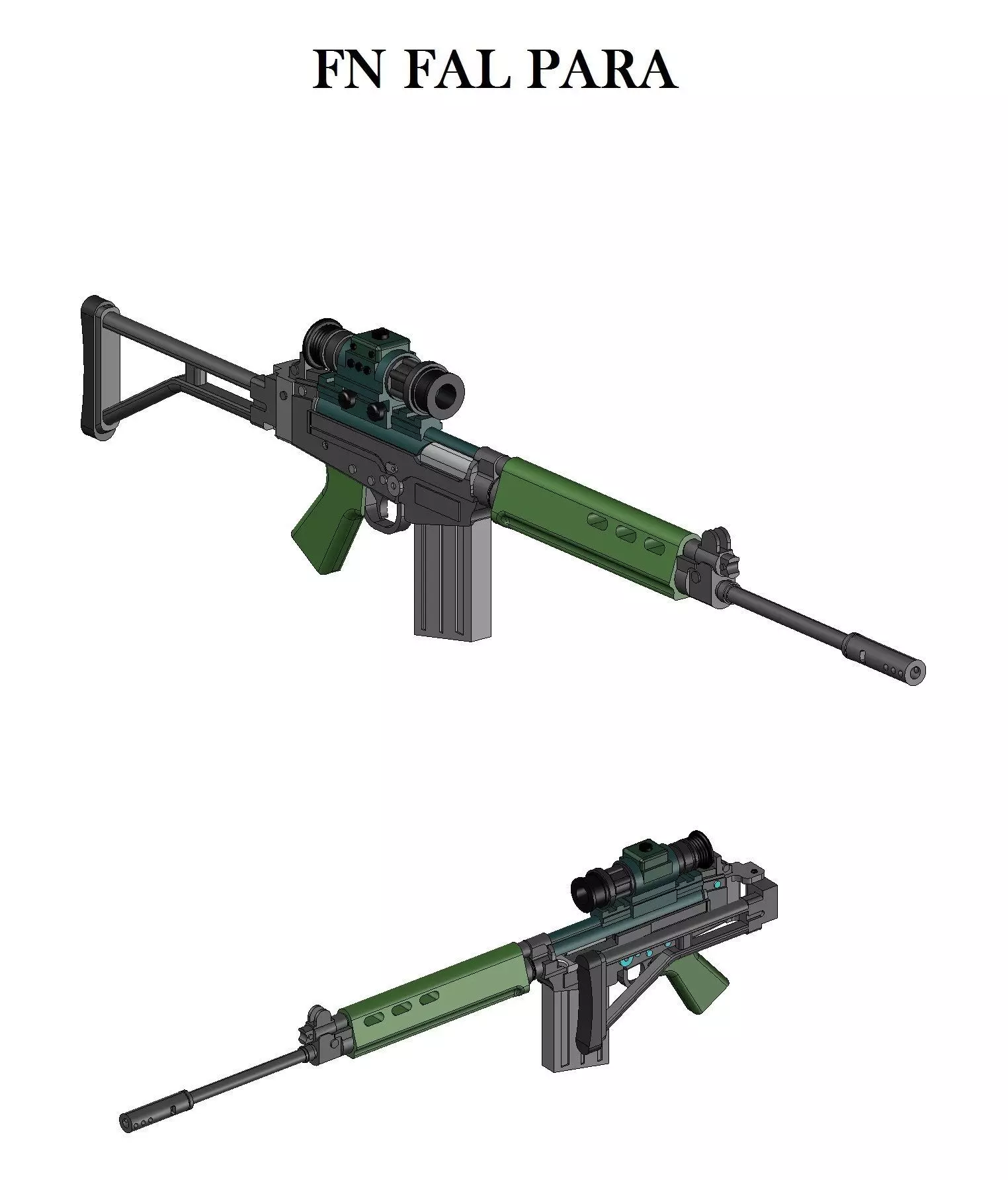 FN FAL PARA MINIATURE AND TABLETOP 3D print model_0