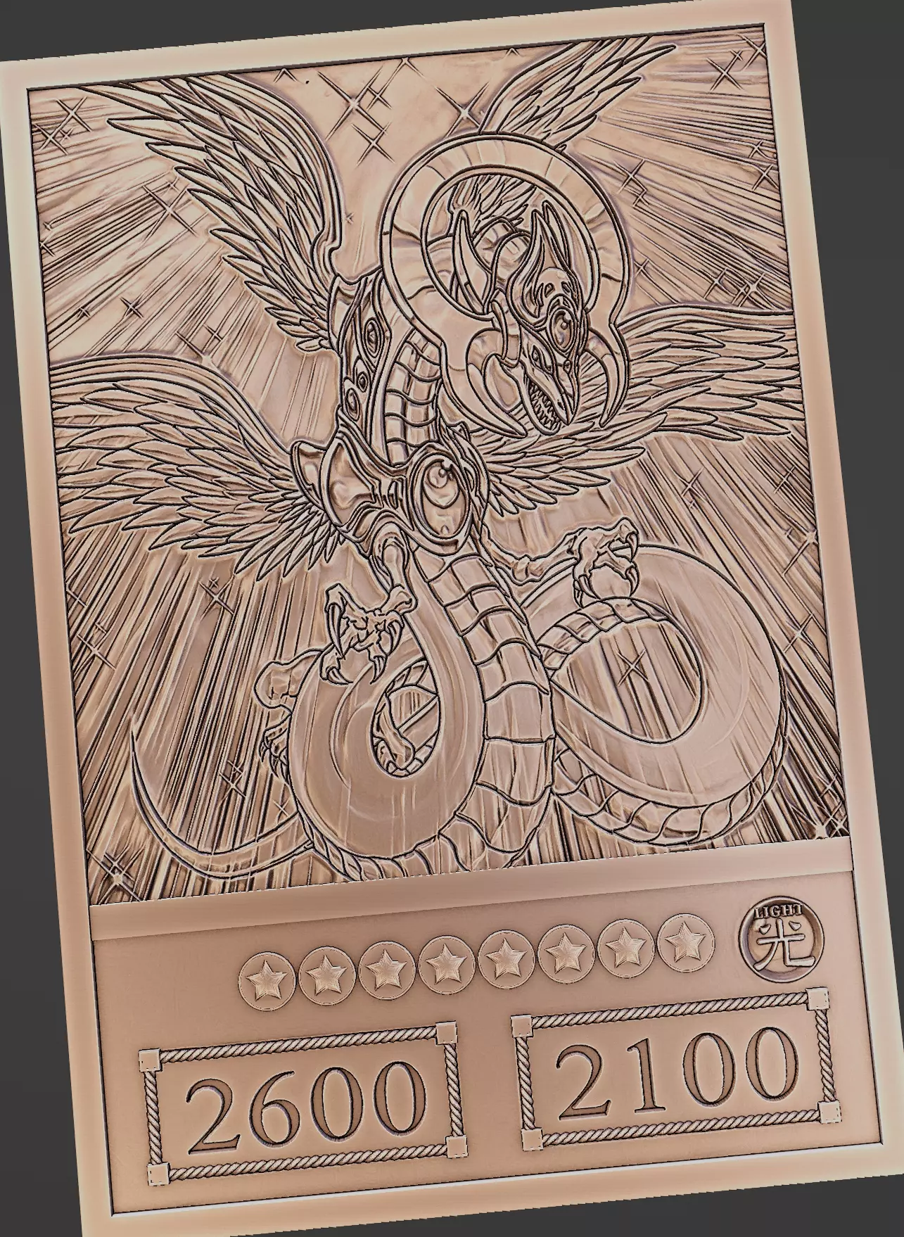 Light End Dragon - yu-gi-oh Free 3D print model