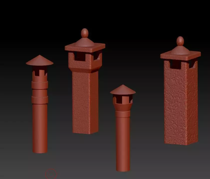 chimney pots 3D print model