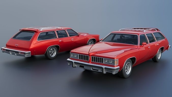 Pontiac LeMans Safari Wagon 1977 3D print model 2