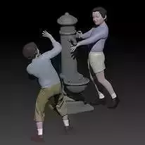 children an fountain 3D print model