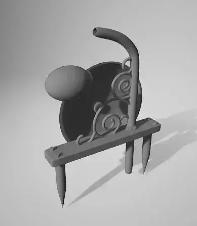 wall lamp dish 3D print model