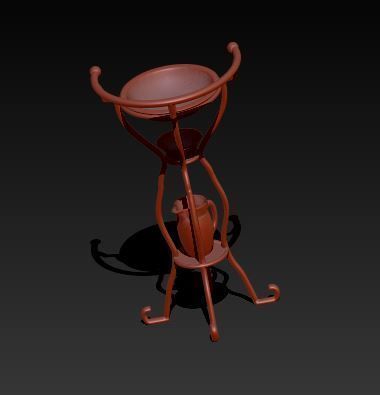 antique sink 3D print model_2