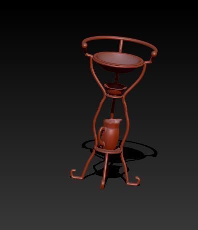 antique sink 3D print model_3